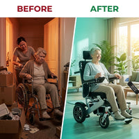 Aurora Stride Elite Folding Power Wheelchair — Before & After