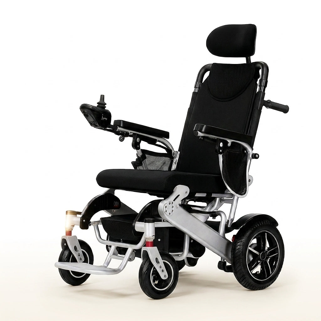 Aurora Stride Elite Folding Power Wheelchair — Studio Shot