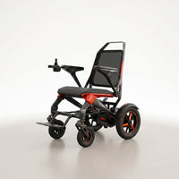Power Wheelchair Built for Performance, Carbon Fiber Frame, Dual Motor System, Responsive Joystick — Studio Shot