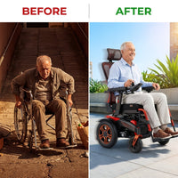 Voltara Carbon Edge Sport Power Chair — Before & After